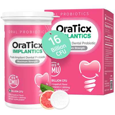 OraTicx Implantics Oral Probiotics - Experience outstanding oral health after dental implants