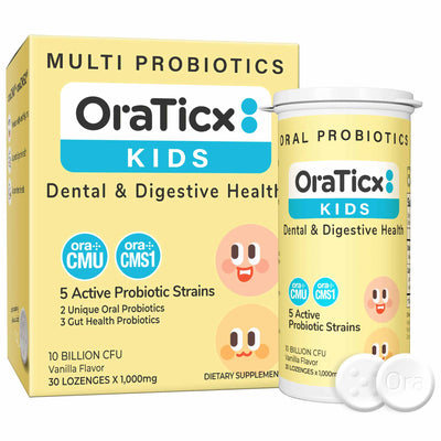 Oraticx Kids multi probiotics all-in-one dental & digestion probiotics for kids