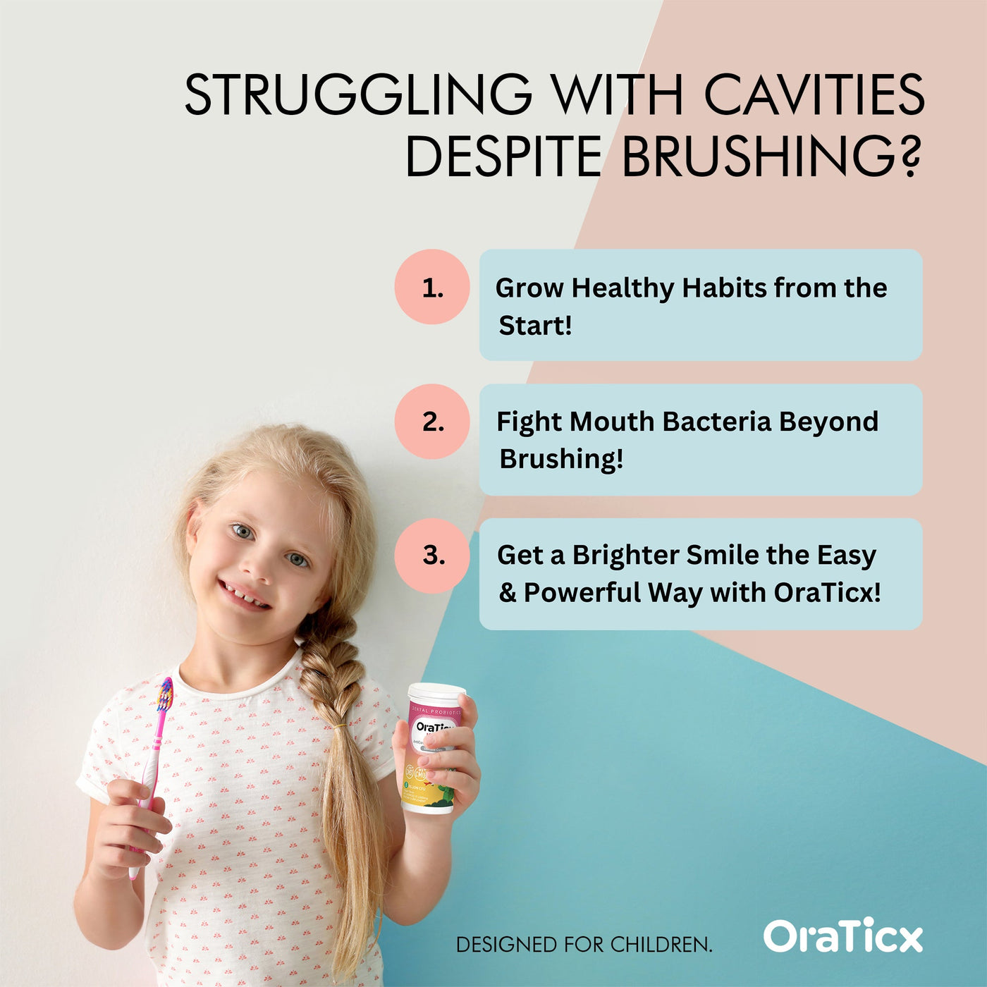 OraTicx Kids Dental Probiotic 3-Pack