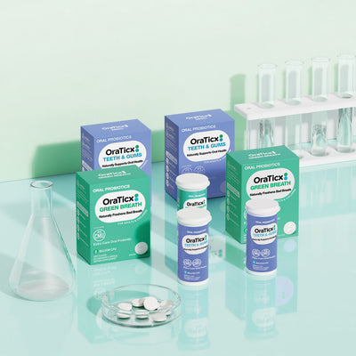 OraTicx Dental Probiotics help replace harmful microbes to restore the balance between oral microbiome