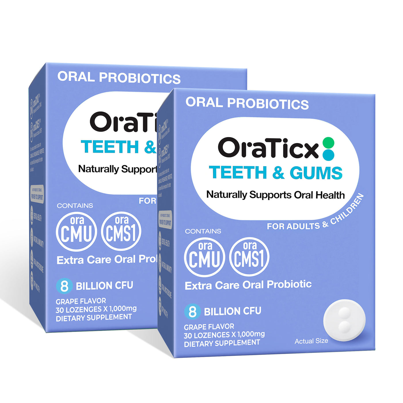 OraTicx Teeth & Gums help replace harmful microbes to restore the balance between oral microbime