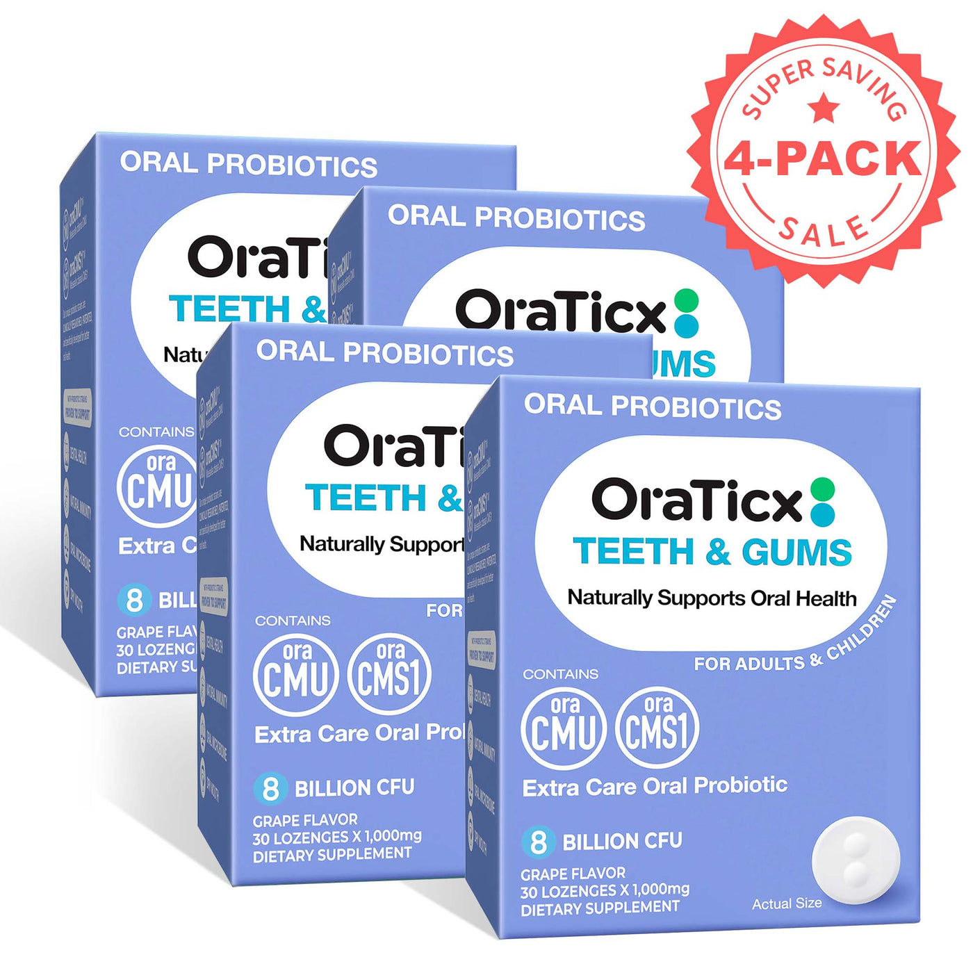 OraTicx Teeth & Gums help replace harmful microbes to restore the balance between oral microbiome.