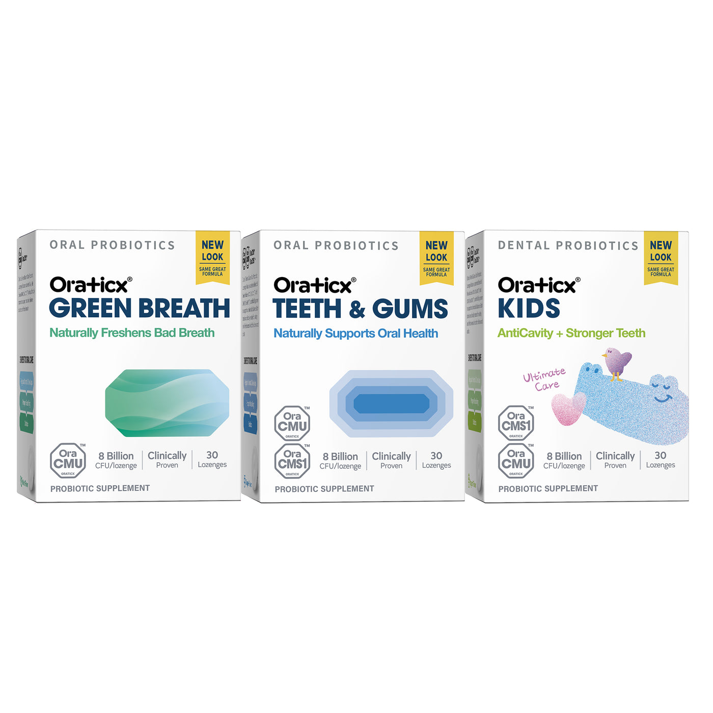 OraTicx Oral Probiotics Family 3-Pack Set