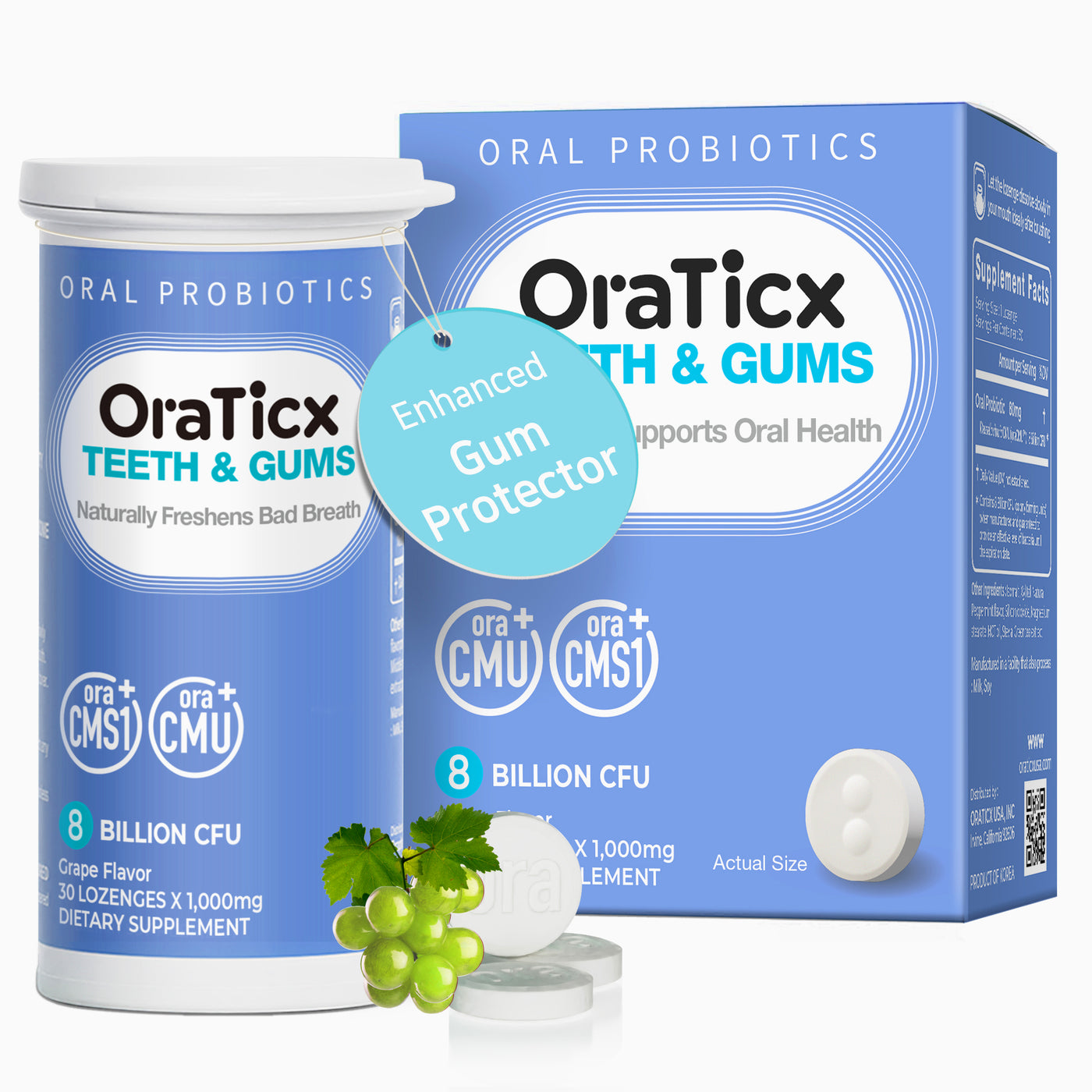 OraTicx Teeth & Gums Dental Probiotics help replace harmful microbes to restore the balance between oral microbiome 