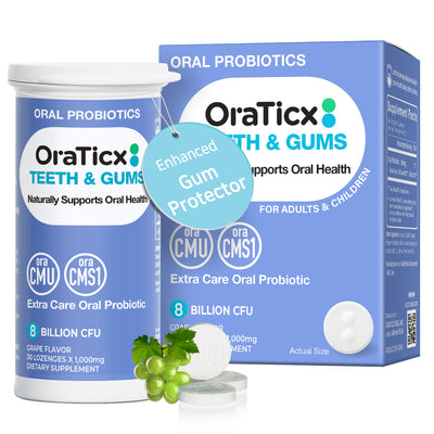 OraTicx Teeth & Gums help replace harmful microbes to restore the balance between oral microbime